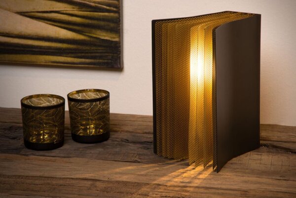 LUCIDE 78596/01/30 EXTRAVAGANZA LIVRET Lampička E14 1x40W černá, zlatá