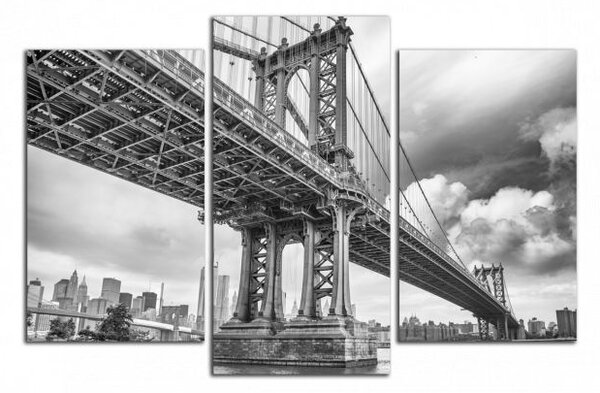Obraz na stěnu Černobílý obraz Most Brooklyn