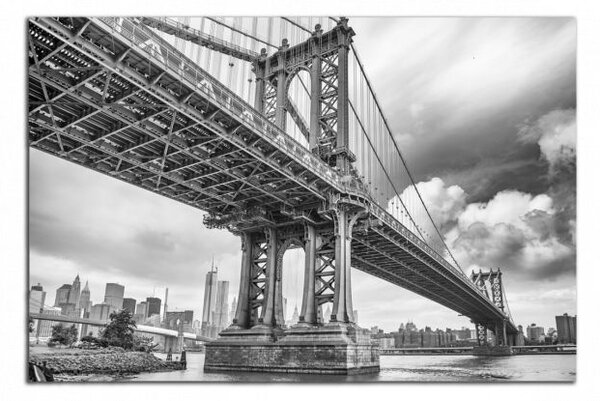 Obraz na stěnu Černobílý obraz Most Brooklyn