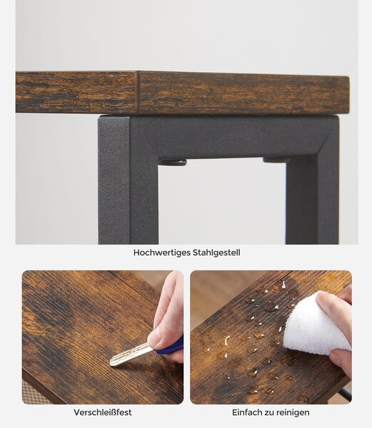 VASAGLE Kuchyňský vozík 3 košíky 13 x 77 x 45 cm hnědá