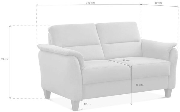 DVOUMÍSTNÁ POHOVKA, textil, koňaková Sit & More - Pohovky, Online Only
