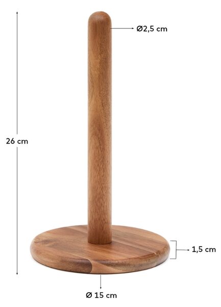Dřevěný držák na roli kuchyňských utěrek Kave Home Nukha