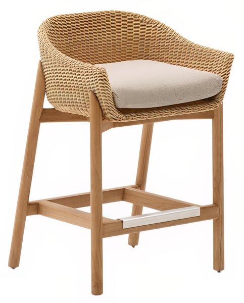 Zahradní barová židle z umělého ratanu Kave Home Galea 65 cm