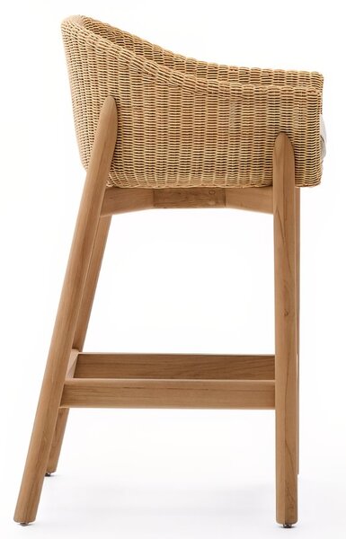 Zahradní barová židle z umělého ratanu Kave Home Galea 75 cm