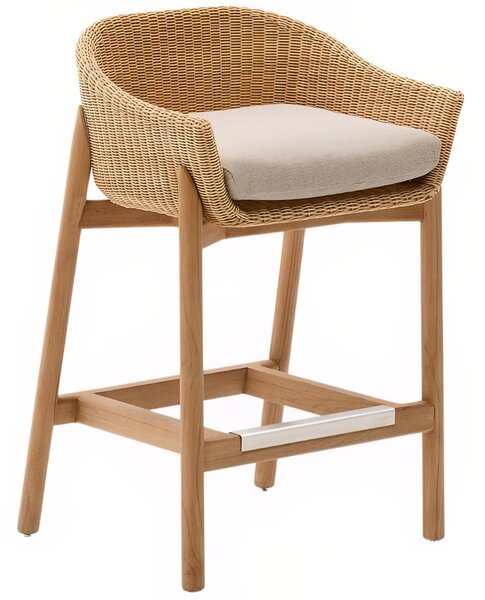 Zahradní barová židle z umělého ratanu Kave Home Galea 75 cm