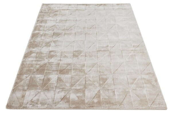 Nirmal Moderní kusový koberec Pyramid Silver 3D šedý stříbrný Rozměr: 90x150 cm