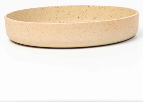 Dekorační miska ORYVEN, sklolaminát, průměr 30 cm, béžová
