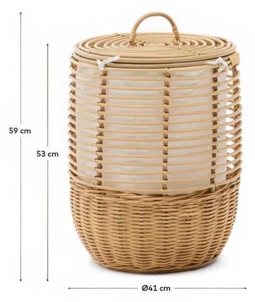 Ratanový koš na prádlo Kave Home Liora