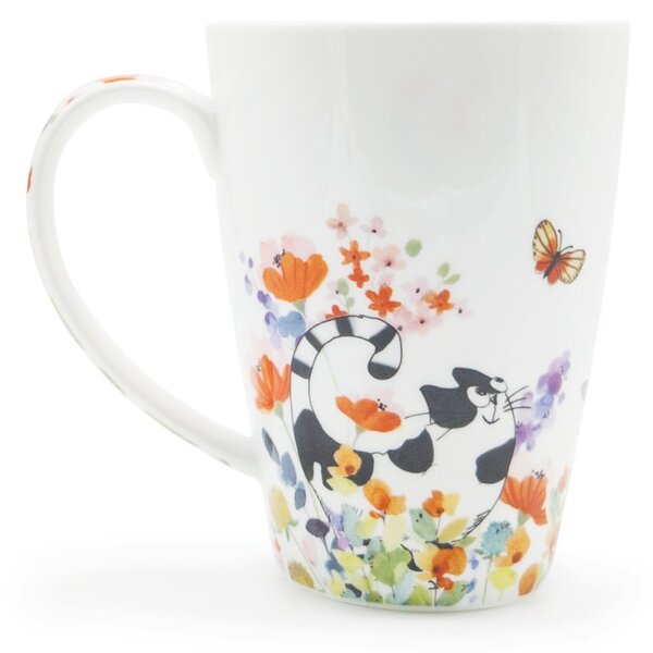 Porcelánový hrnek Tea Logic Fiona, motiv kočky, Fine Bone China, vysoký, 500 ml