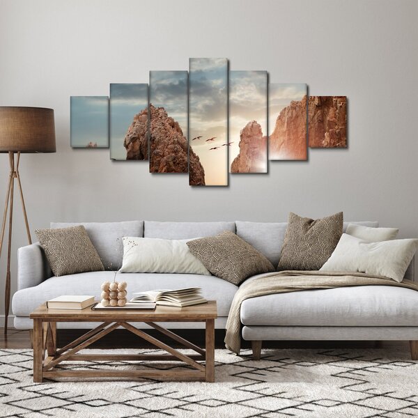 Obraz - Západ slunce nad útesy (210x100 cm)