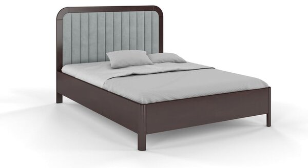 Hnědo-šedá dvoulůžková postel z bukového dřeva Skandica Visby Modena, 140 x 200 cm