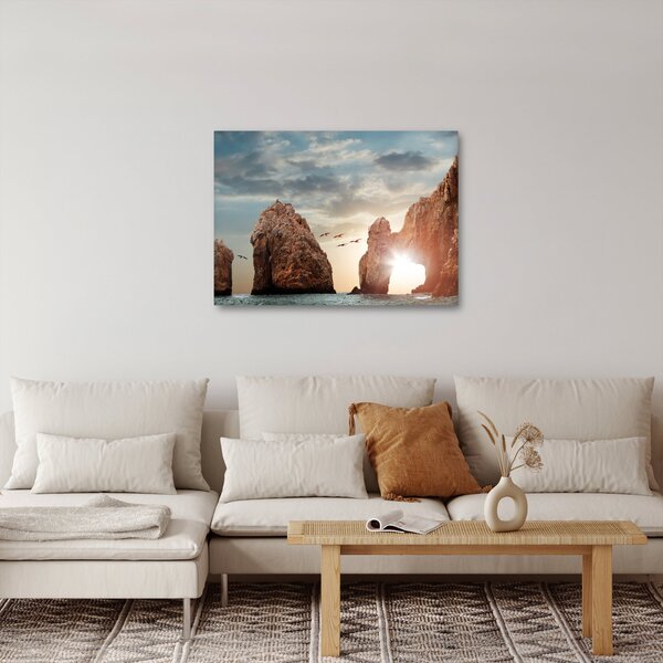 Obraz - Západ slunce nad útesy (70x50 cm)