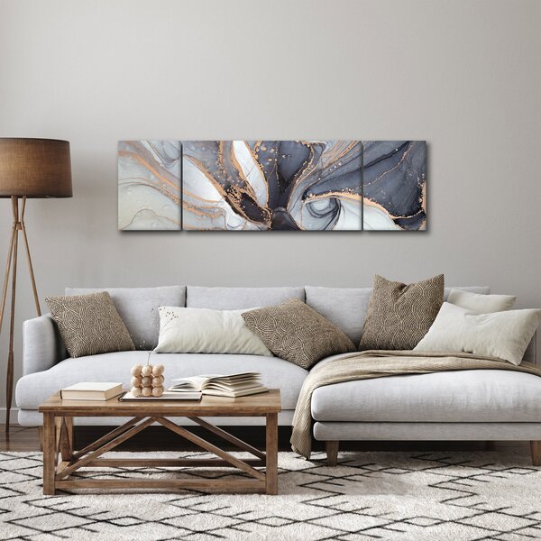 Obraz - Šedý mramor (170x50 cm)