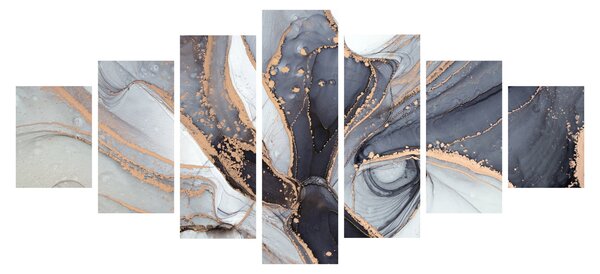 Obraz - Šedý mramor (210x100 cm)