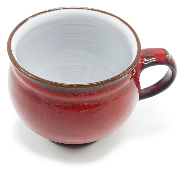Kameninový hrnek Hamerník Červený, červený, ruční práce, české řemeslo, 450 ml