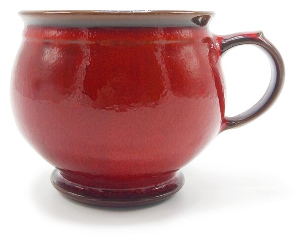 Kameninový hrnek Hamerník Červený, červený, ruční práce, české řemeslo, 450 ml