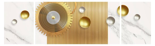 Obraz - Perly na mramoru (170x50 cm)