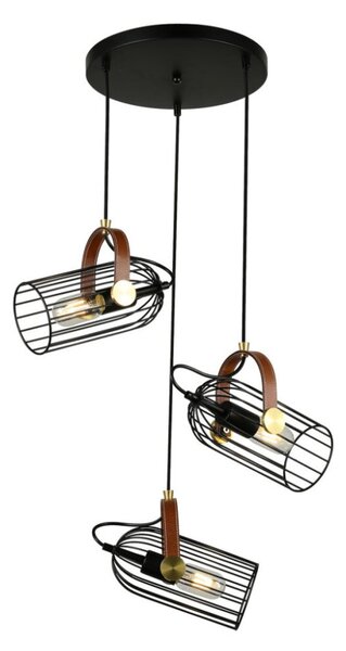 Italux PND-2445-3-BK závěsné svítidlo Antoin D540mm 3x40W E27 černá