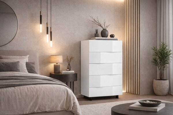Bílá komoda Marco Barotti Linea Diamond 60 x 45 cm