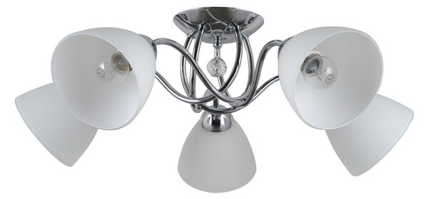 ITALUX PND-5643-5 Lugano stropní svítidlo 5xE27 chrom, bílá