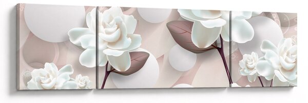 Obraz - Květý růží (170x50 cm)