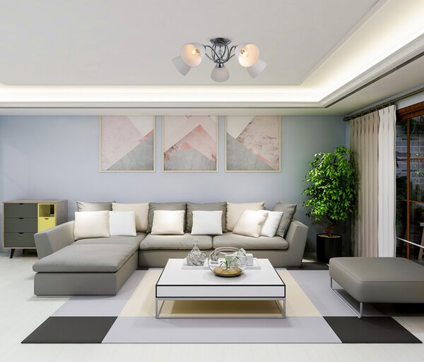 ITALUX PND-5643-5 Lugano stropní svítidlo 5xE27 chrom, bílá