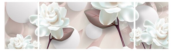 Obraz - Květý růží (170x50 cm)