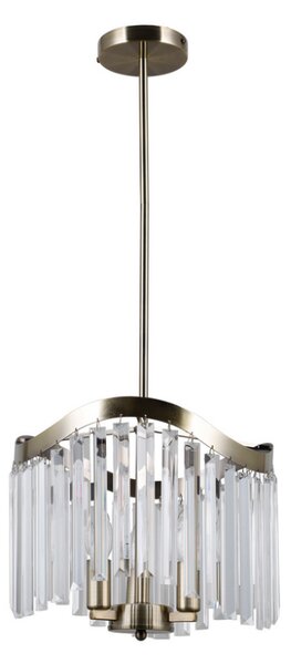 ITALUX PND-44544-3 Sabriga křišťálové závěsné svítidlo 3xE14 D330mm starožitná mosaz