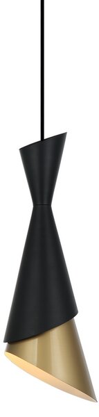 ITALUX PND-85949-1 BK+GD Malia závěsné svítidlo 1xE27 D135mm černá, zlatá