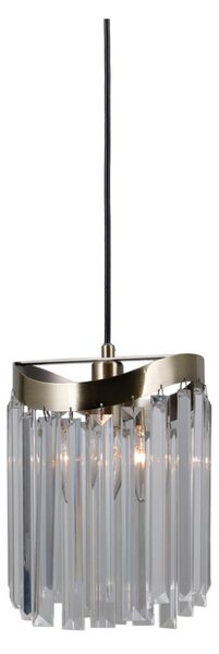 ITALUX PND-44544-1 Sabriga křišťálové závěsné svítidlo 1xE14 D180mm starožitná mosaz