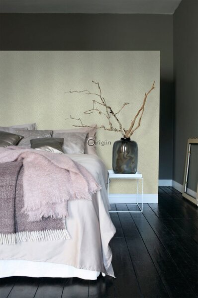 Šedozelená vliesová tapeta na zeď, imitace hadí kůže 347767, Luxury Skins, Origin