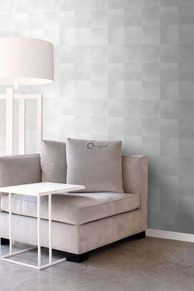 Vliesova tapeta, čtvercový vzor imitace šedobílé kožešiny 347485, Luxury Skins, Origin