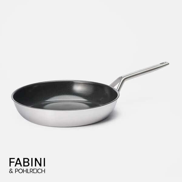 Fabini Pánev FABINI & Pohlreich 2.0, ø 30 cm - Nepřilnavá nerezová beznýtová pánev z vícevrstvé nerezové oceli bez poklice