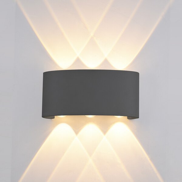 ITALUX OWL-451-3-BL Ortelo exteriérové nástěnné svítidlo LED 6W 3000K IP54 černá matná