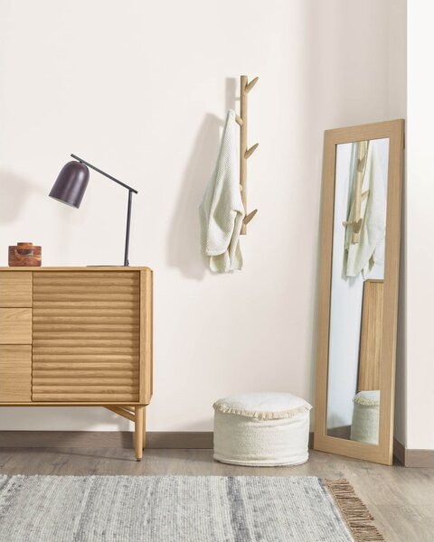 Nástěnný věšák z březového dřeva Kave Home Natane