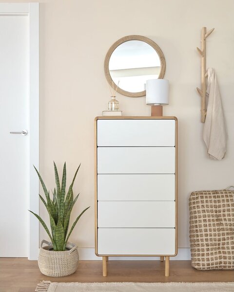 Nástěnný věšák z březového dřeva Kave Home Natane