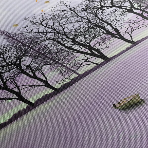 Obraz - Pramice na jezeře (210x100 cm)