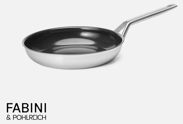 Fabini Pánev FABINI & Pohlreich 2.0, ø 26 cm - Nepřilnavá nerezová beznýtová pánev z vícevrstvé nerezové oceli bez poklice
