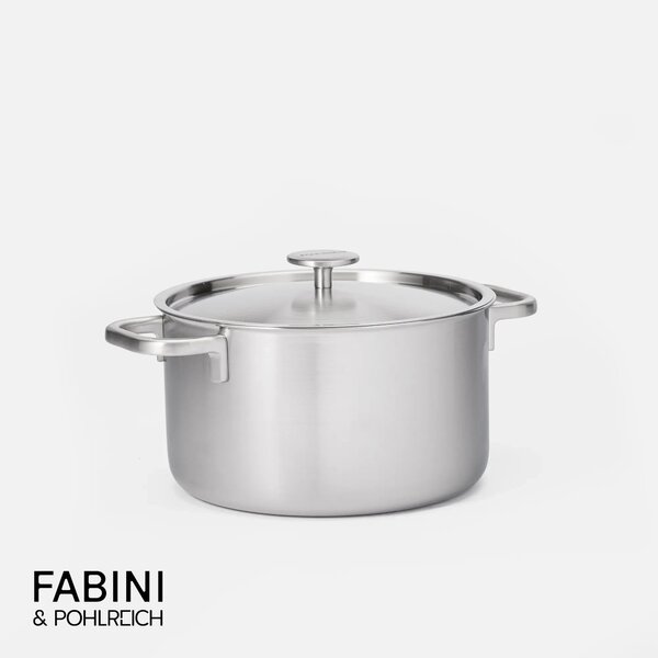 Fabini Kastrol FABINI & Pohlreich 2.0, ø 24 cm (5,5 l) - Nerezový beznýtový kastrol z vícevrstvé nerezové oceli s poklicí