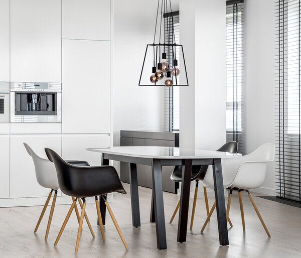 ITALUX PND-11532-5-BL Almodovi závěsné svítidlo 6xE27 černá