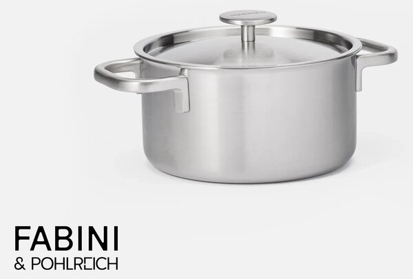 Fabini Hrnec FABINI & Pohlreich 2.0, ø 20 cm (3 l) - Nerezový beznýtový hrnec z vícevrstvé nerezové oceli s poklicí