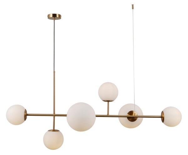 ITALUX PND-31221-6-HBR Vailante závěsné svítidlo 2xE27, 4xE14 medová mosaz, bílá