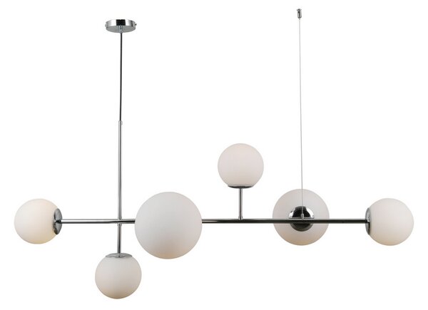 ITALUX PND-31221-6B-CH Vailante závěsné svítidlo 2xE27, 4xE14 chrom, bílá