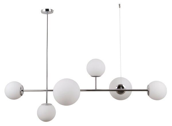 ITALUX PND-31221-6B-CH Vailante závěsné svítidlo 2xE27, 4xE14 chrom, bílá