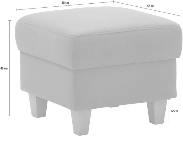 TABURET, textil, 58/48/58 cm Sit & More - Taburety, Online Only