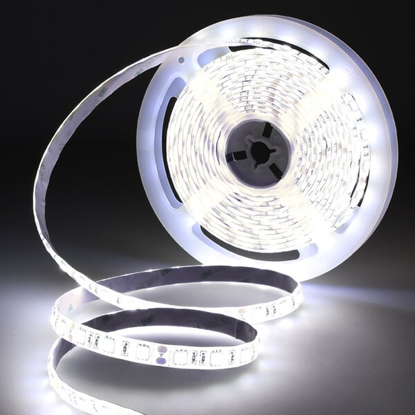 Solight LED světelný pás, 5m, SMD5050 60LED/m, 14,4W/m, IP65, studená bílá WM604