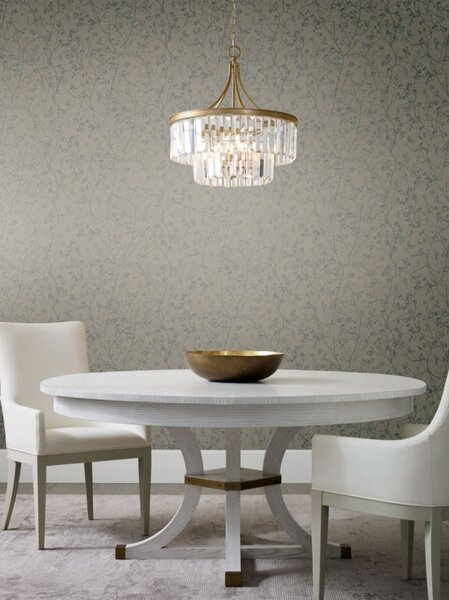 Šedá vliesová tapeta se stříbrnými větvičkami DD3814, Dazzling Dimensions 2, York