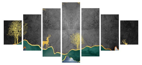 Obraz - Horská scenérie (210x100 cm)