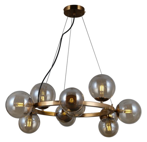 ITALUX PND-30223-11A Montora závěsné svítidlo 11xG9 medová mosaz, kouřová