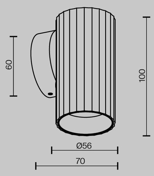 Nástěnné svítidlo Calipso GU10x1 10W IP 20 C106WL-01-GU10-B - MAYTONI